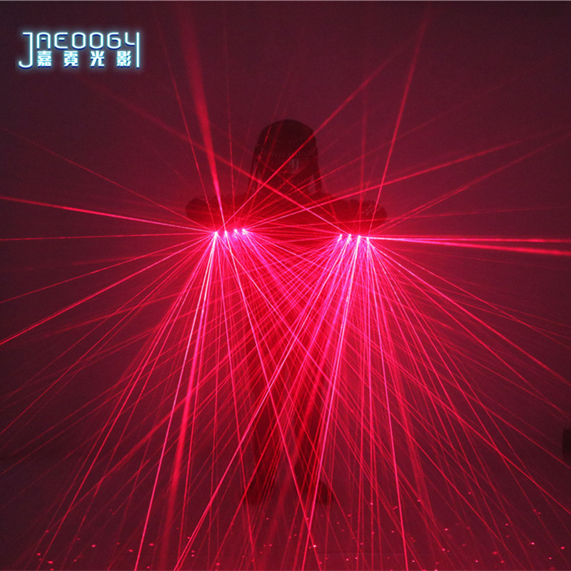 Led Gloves Music - Red Laser Gloves for Nightclub and