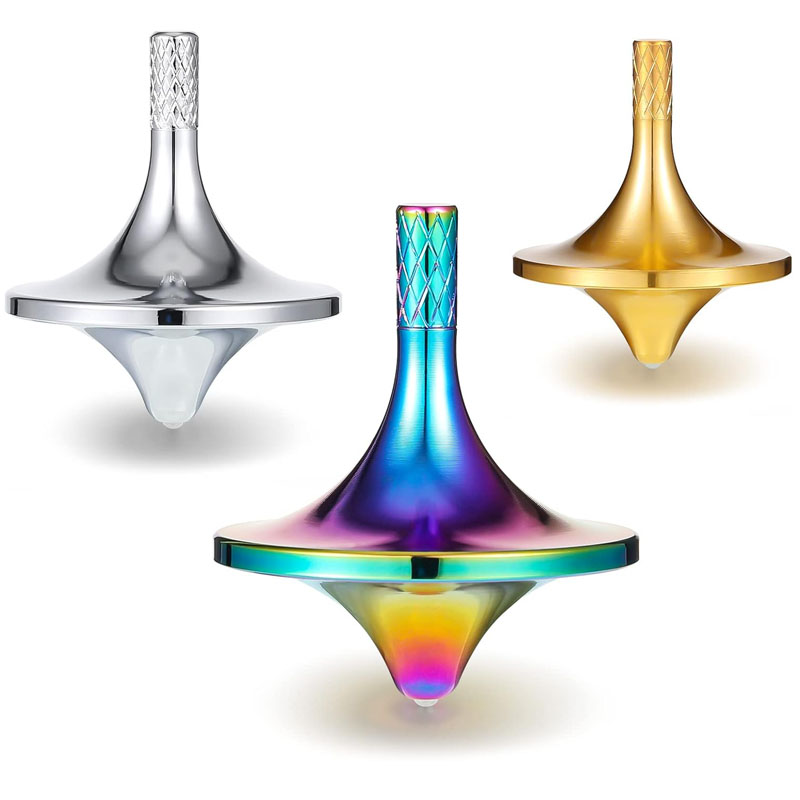 Electronics Gadgets For Kids - Stainless Steel Spinning Top Metal Desk