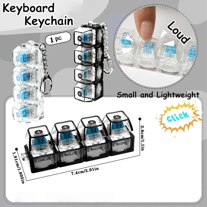 、/LED Keyboard Keychain Fidget - Electronics Gadgets For Kids recension och pris