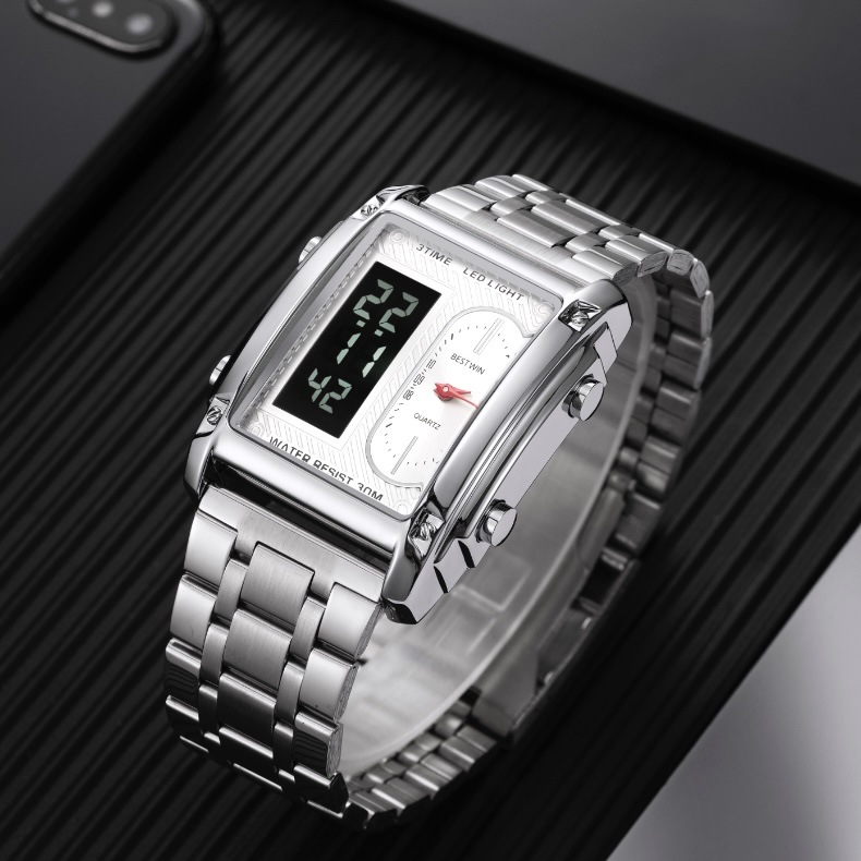 Two Time Zones Men's Digital S - Digital Alarm Clock recension och pris