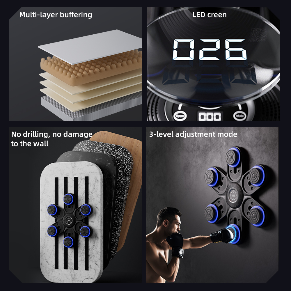 Boxing Machine 2026 New Smart  - Led Gloves Music recension och pris