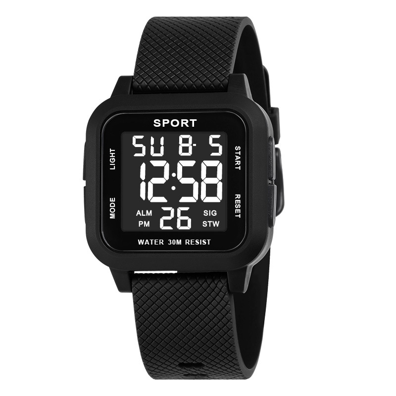 Black Sports Watch Men's Digit - Digital Alarm Clock recension och pris