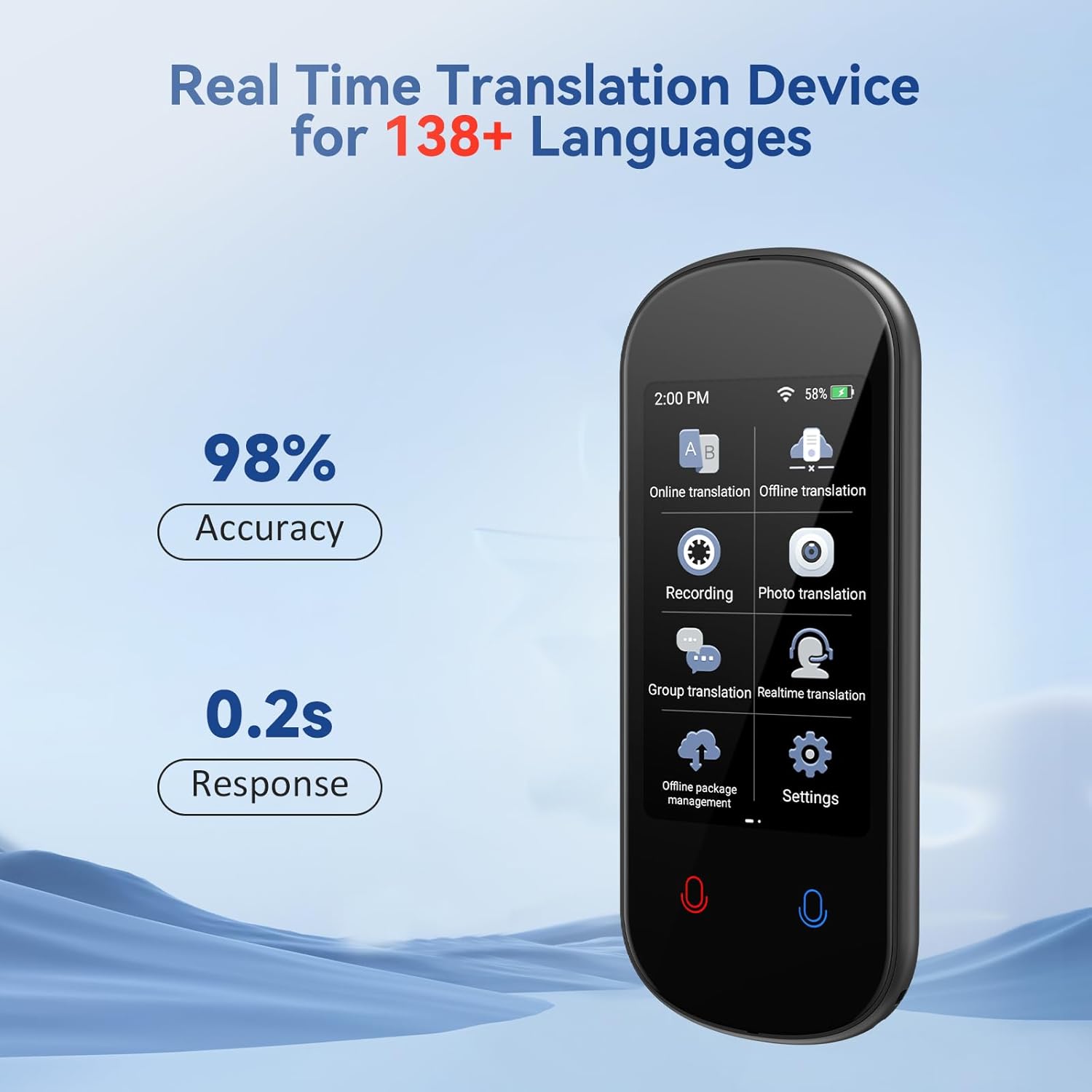 Instant AI Voice Translator Z2 - Portable Translator Device recension och pris