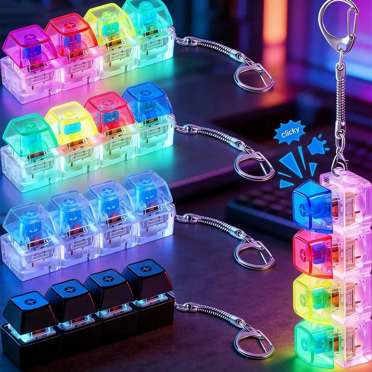 '/LED Keyboard Keychain Fidget - Electronics Gadgets For Kids recension och pris