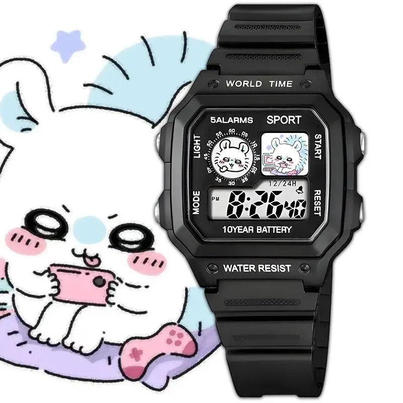 Cute Chiikawa Printed Square D - Digital Alarm Clock recension och pris