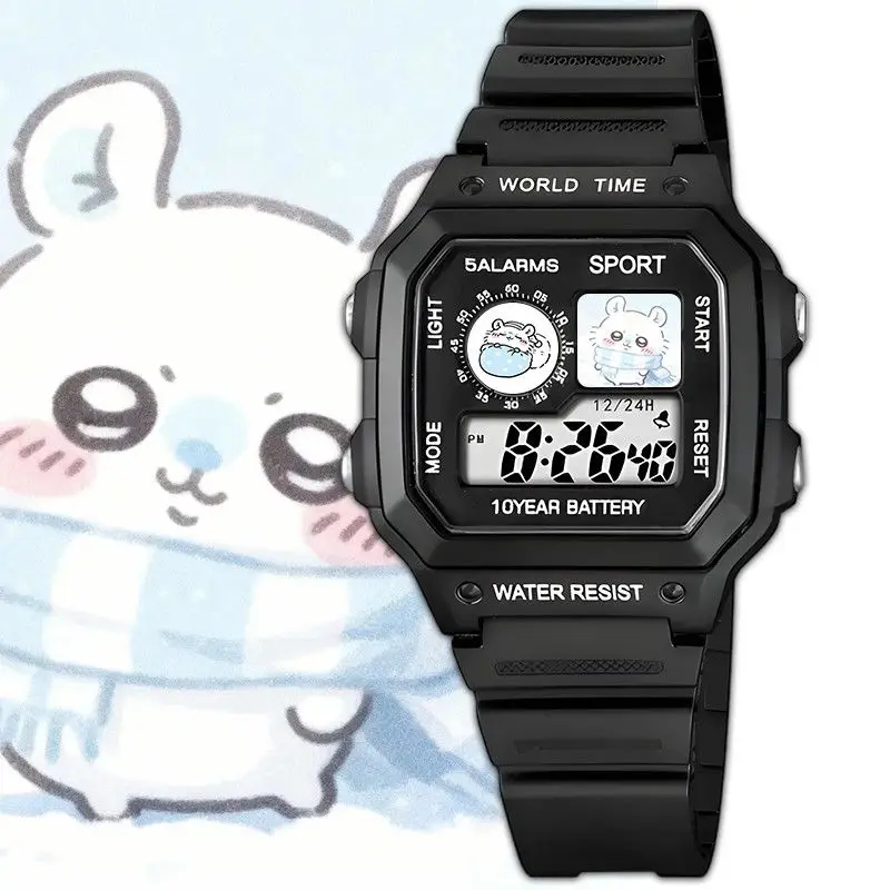 Cute Chiikawa Printed Square D - Digital Alarm Clock recension och pris
