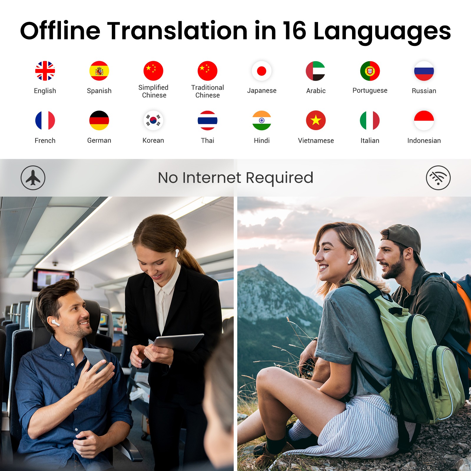 Wooask [A8] Translator Earbuds - Portable Translator Device recension och pris