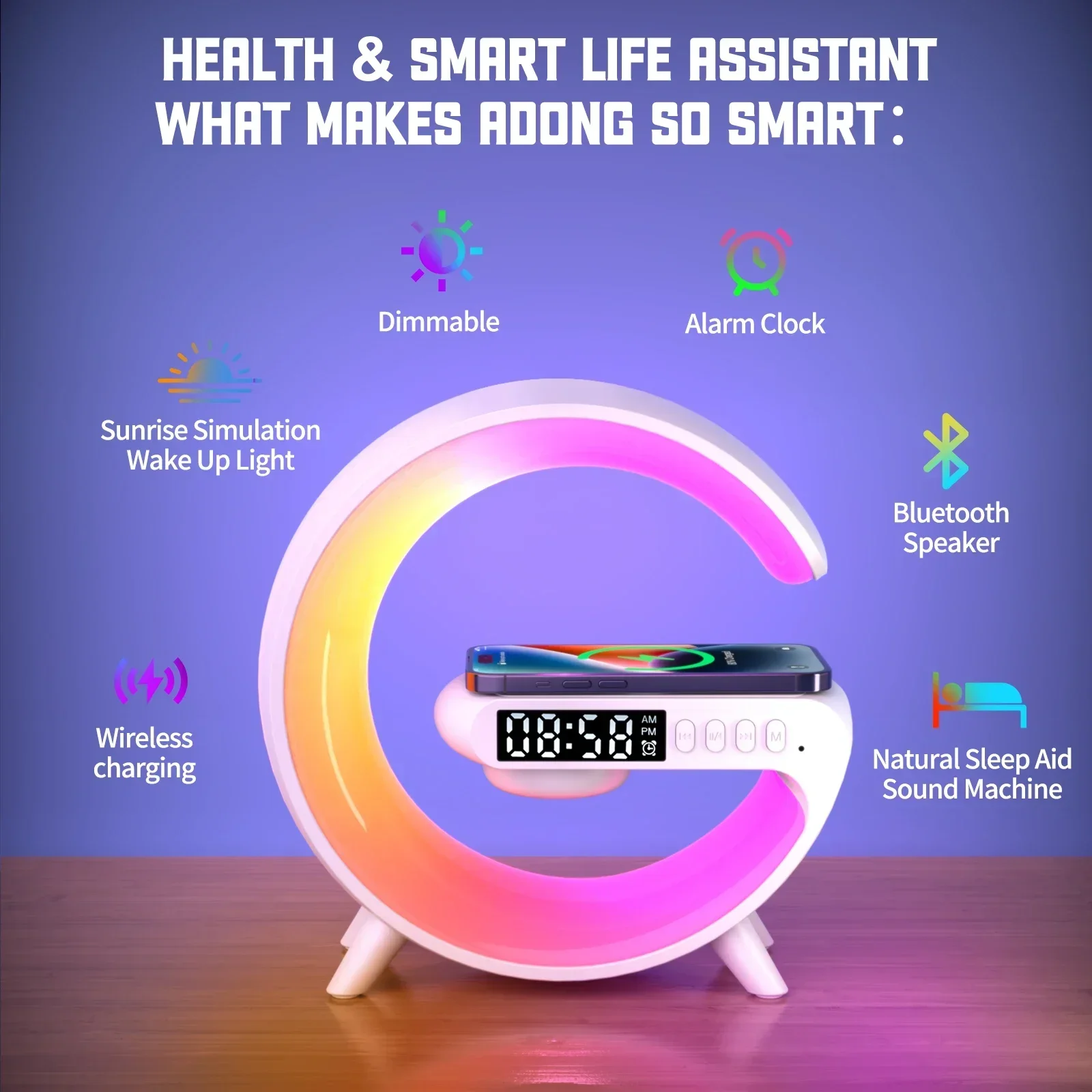 Multifunction Wireless Charger - Digital Alarm Clock recension och pris